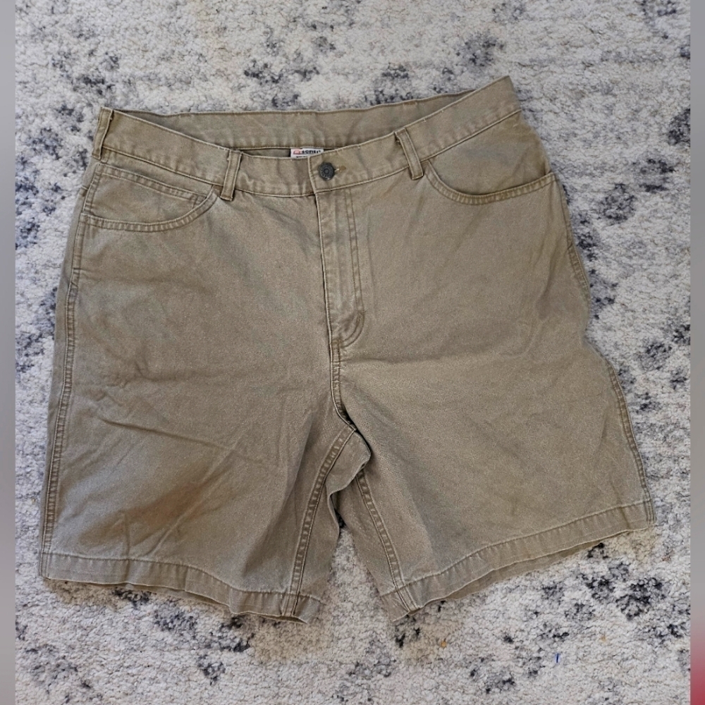 Sorel  Shorts Mens 43 Tan Beige Stiff Canvas Chino Outdoors Hike Short.